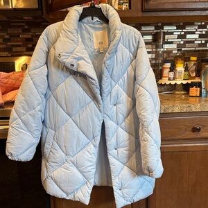 River Island Sky Blue Puffer Jacket